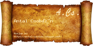 Antal Csobán névjegykártya